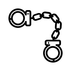 Black line icon for Bondage