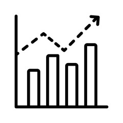 Black line icon for Chart