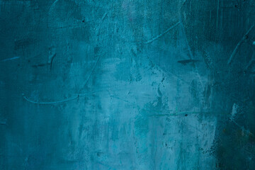 Blue stained canvas, abstract painting background
