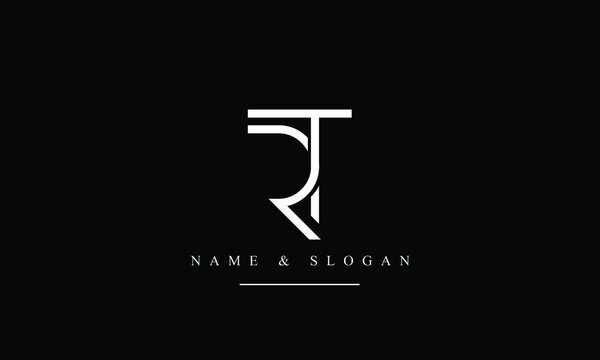 TR, RT, T, R abstract letters logo monogram