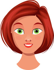 Woman face clipart design illustration