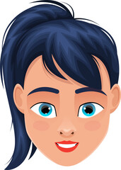 Woman face clipart design illustration