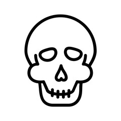 Black line icon for Skull