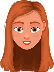 Woman face clipart design illustration