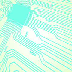 Microcircuit background. Microprocessor. Electronic circuit. Vector microcircuit. Printed circuit board.