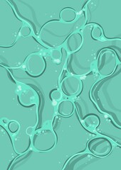 Pool illustration.Clear water. Illustration for background and wallpaper.