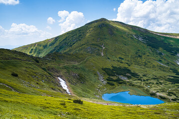 Alpine lake in the mountains