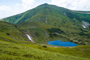 Alpine lake in the mountains