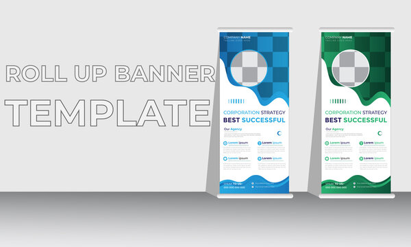 Professional Roll up stand banner template design, vertical, background, pull up design, modern Banner, rectangle	
