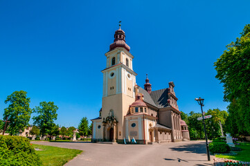Fototapeta na wymiar Baroque church in Smolice