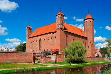 Fototapeta na wymiar Castle of Warmian Bishops. Lidzbark Warminski, Warmian-Masurian Voivodeship, Poland.