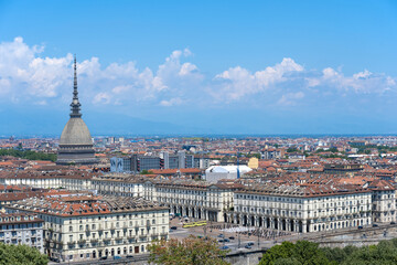 Obraz premium Panorama of Turin with Mole Antonelliana