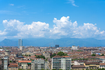 turin view from the top of the capuchin mountain