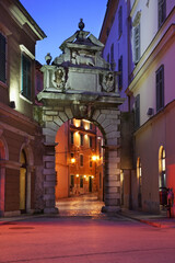Arch Balbijev luk in  Rovinj. Istria. Croatia. - obrazy, fototapety, plakaty