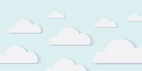 Cute cloudy and sky cute cartoon