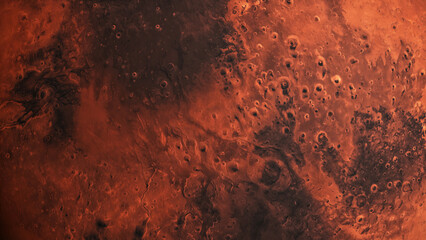 Surface detail of Mars, red planet