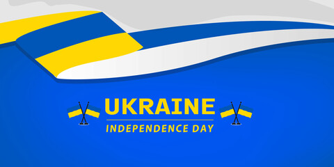 Vector Illustration of Ukraine Independence Day.