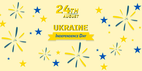 Vector Illustration of Ukraine Independence Day.