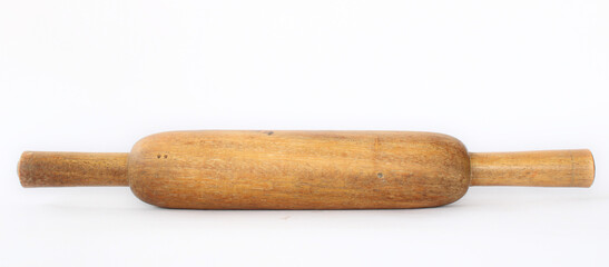 Perfect Rolling pin which used in kitchen. White or Isolated Background. 
