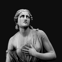 Fototapeta na wymiar Greek statues thinkers sages vintage picture 