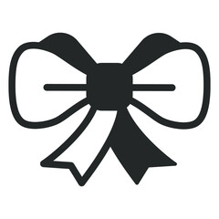 Obraz premium Ribbon bow, beauty, aesthetics - vector sign, web icon, illustration on white background, glyph style