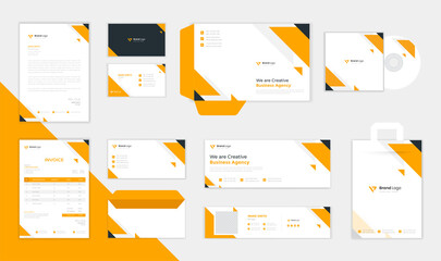 Creative Corporate Stationery design collection, business brand identity set vector