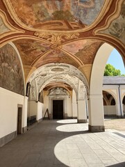 A courtyard of Svata Hora, Pribram, Czech Republic