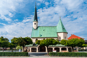 Famous pilgrimage site Chapel of Grace (Gnadenkapelle) at Altötting in the state of Bavaria in...