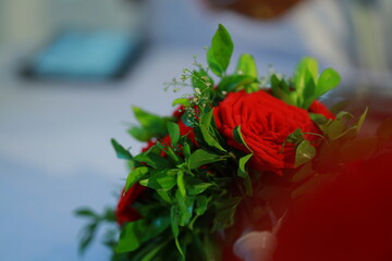 bouquet of red roses