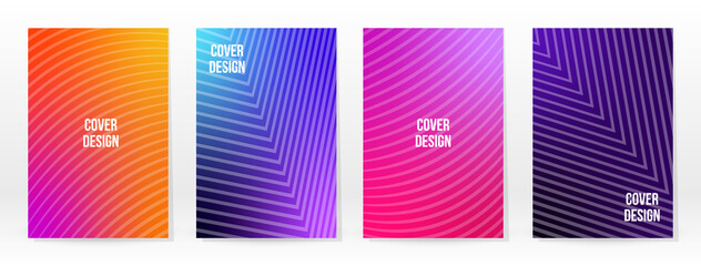 Minimal Poster. Pastel Soft. Rainbow Gradient Set.