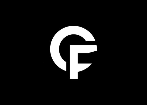 cf latter vector logo abstrack templete