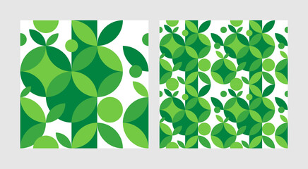 Green Eco-friendly seamless pattern