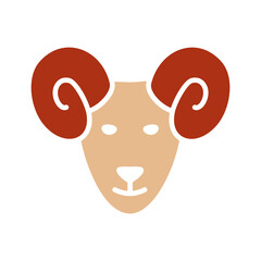 Sheep glyph icon. Farm animal vector illustration