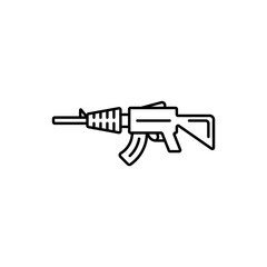 US Army carbine line icon. Editable stroke