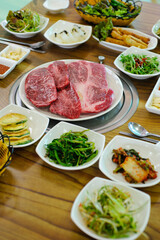 한국식 소고기 바비큐 상차림