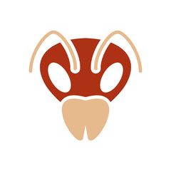 Naklejka premium Bee glyph icon. Animal head vector symbol