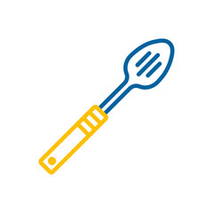 Spoon for draining vector icon. Kitchen appliances