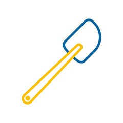 Silicone kitchen spatula vector icon