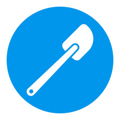 Silicone kitchen spatula vector glyph icon