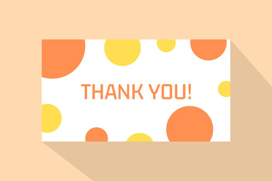 Creative Thank You Card Flat Vector Template. Can be used for wedding gift, events, birthday gift, friendship party and charity donation work. Illustration
