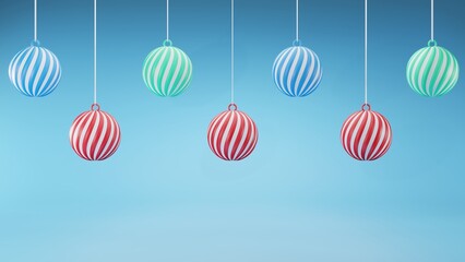 3D Rendering Decoration Ball Background in Clean Design Concept