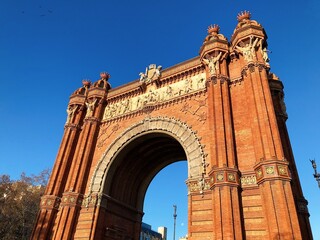 [Spain] Exterior of The Arc de Triomf in Barcelona made of bricks