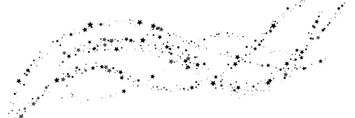 Shooting stars confetti. Black, white colors. Festive background. Abstract texture on a white background. Design element. Vector illustration, eps 10.