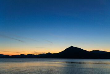 マジックアワーと支笏湖「北海道」