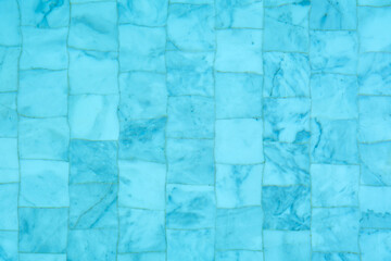 Top view of swimming pool. empty blue water background texture.