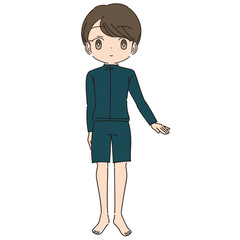 ジェンダーレス水着を着た子ども