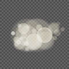  Gold glowing burst explosion on a transparent background. Vector illustration.Bright light effect with highlights.