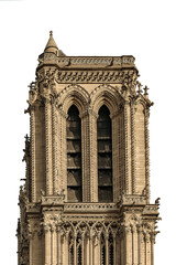 Notre Dame Church Tower Isolated Photo