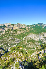 Fototapeta na wymiar Panoramic view over Grand Canyon of Verdon in the Provence in southern France. Viewpoint 