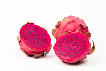 Fresh Pitaya on White Background